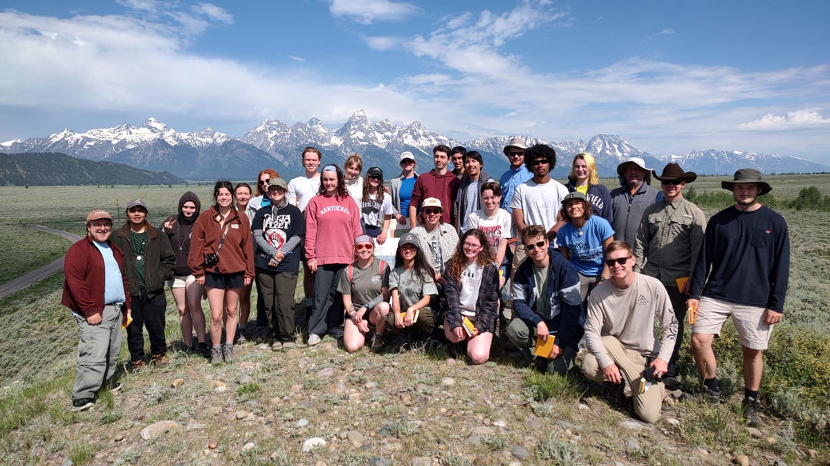 AAPG Foundation field camp scholarship students in the field
